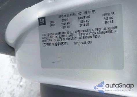 2009 Pontiac G6 Gt z USA, uszkodzony, nr VIN 1G2ZH17N194163211